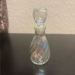 Elegant Iridescent Glass Perfume Bottle